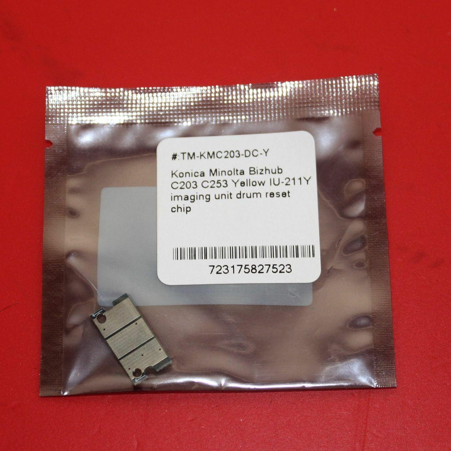 Yellow Konica Minolta Bizhub C203 C253 IU-211Y Imaging Unit Drum Reset chip