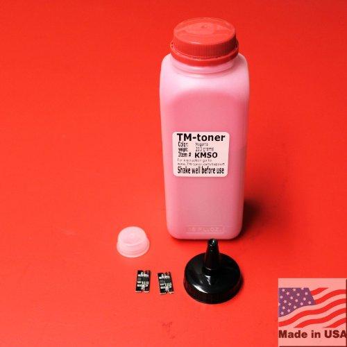 TM-toner ? 200 grams Magenta Toner refill kit + 2 chips and plug for Konica Minolta MagiColor 1600W 1650EN 1680MF 1690MF A0V30AF