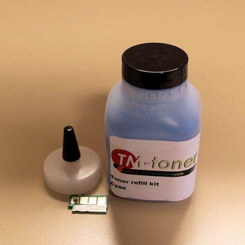 100 grams HY cyan Toner refill kit with chips For OKI Okidata C110, C130 MC160N printer