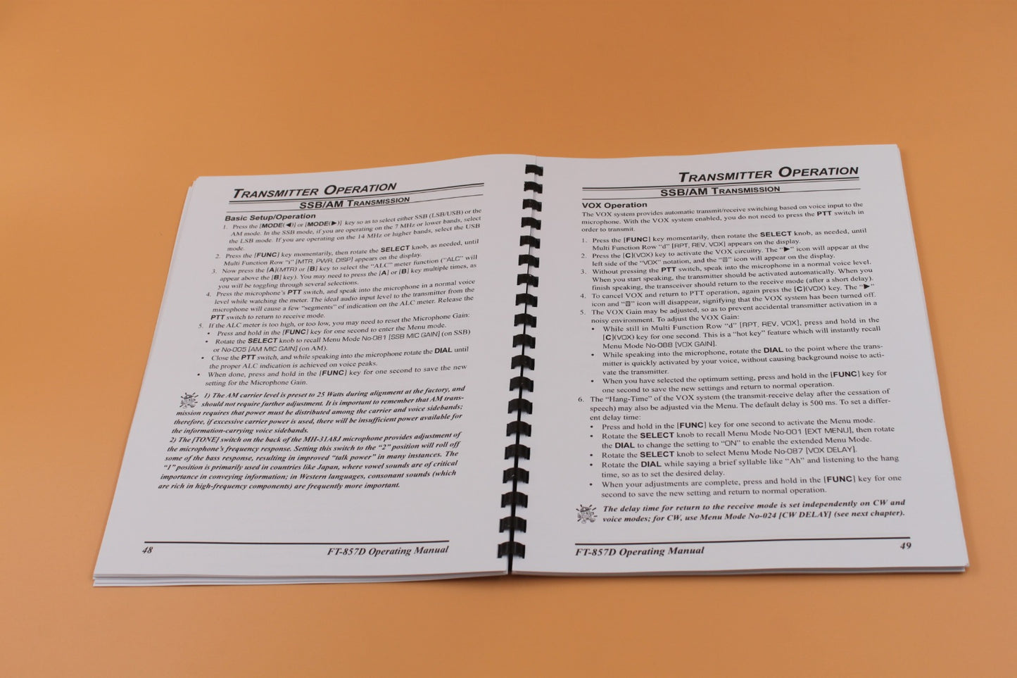 130 PAGES Yaesu FT-857D Owners Instruction Manual with Protective Clear Covers