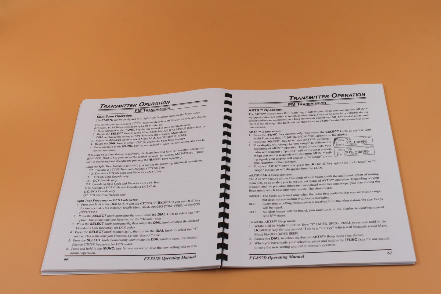 130 PAGES Yaesu FT-857D Owners Instruction Manual with Protective Clear Covers