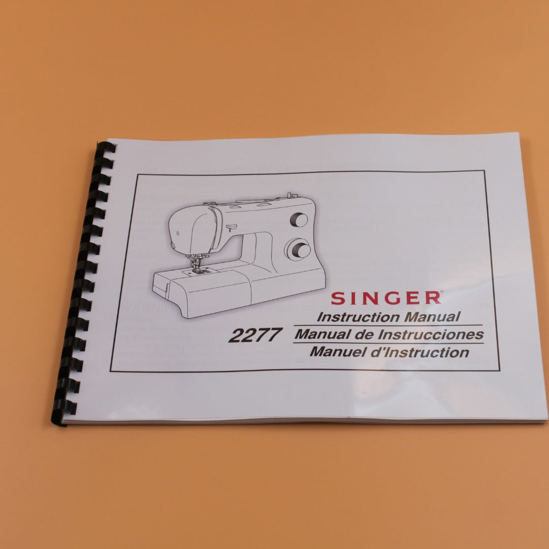 Singer 2277 Owners Instruction Manual 72 Pages With Clear Protective Covers