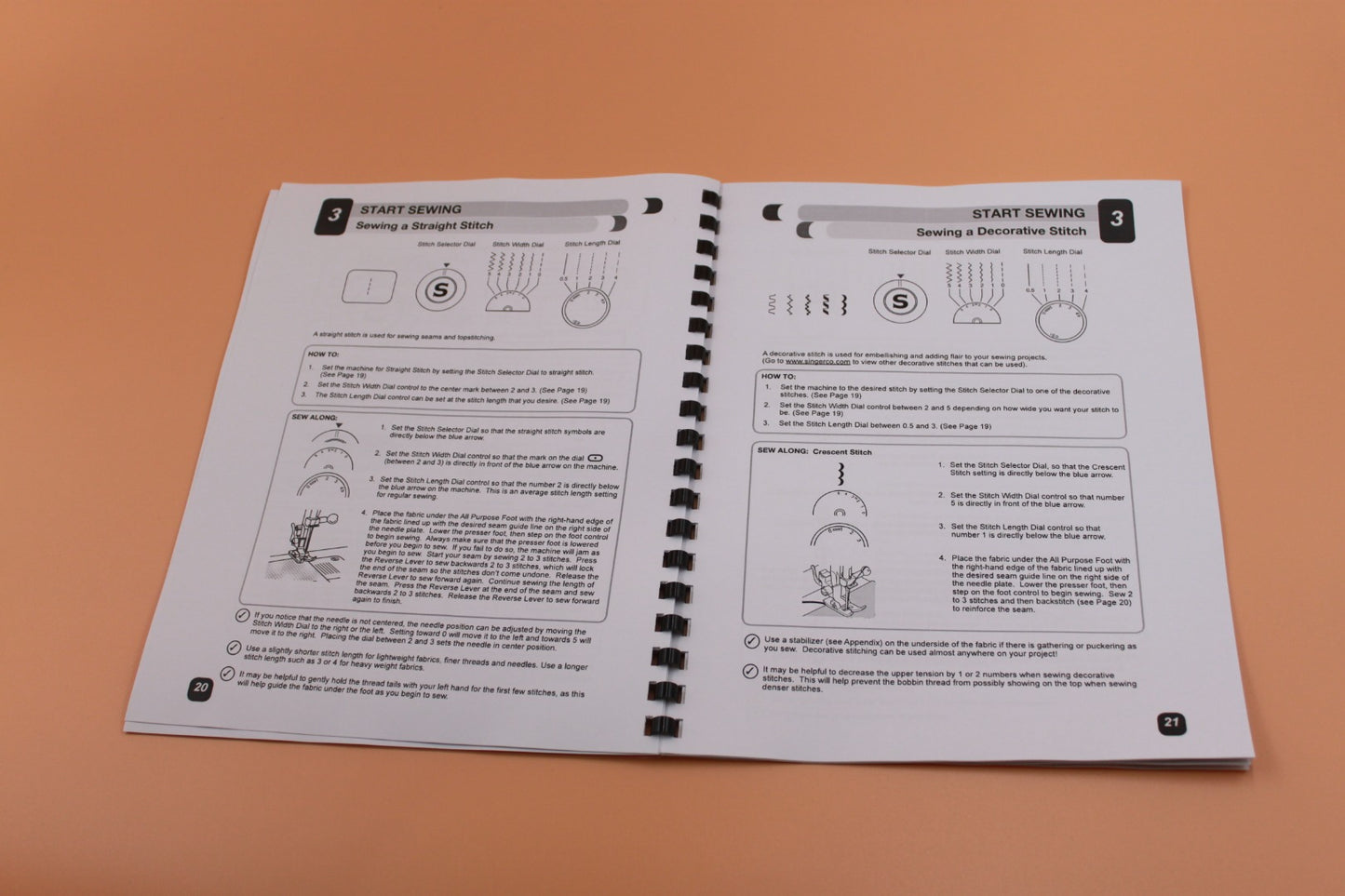 Singer 2263 Instruction Manual 34 Pages With Protective Clear Covers