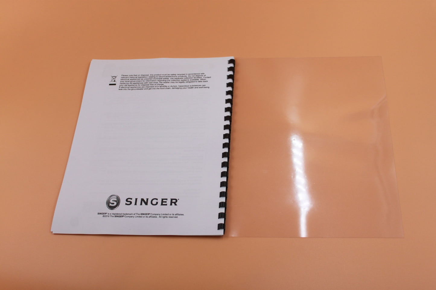 Singer 2263 Instruction Manual 34 Pages With Protective Clear Covers