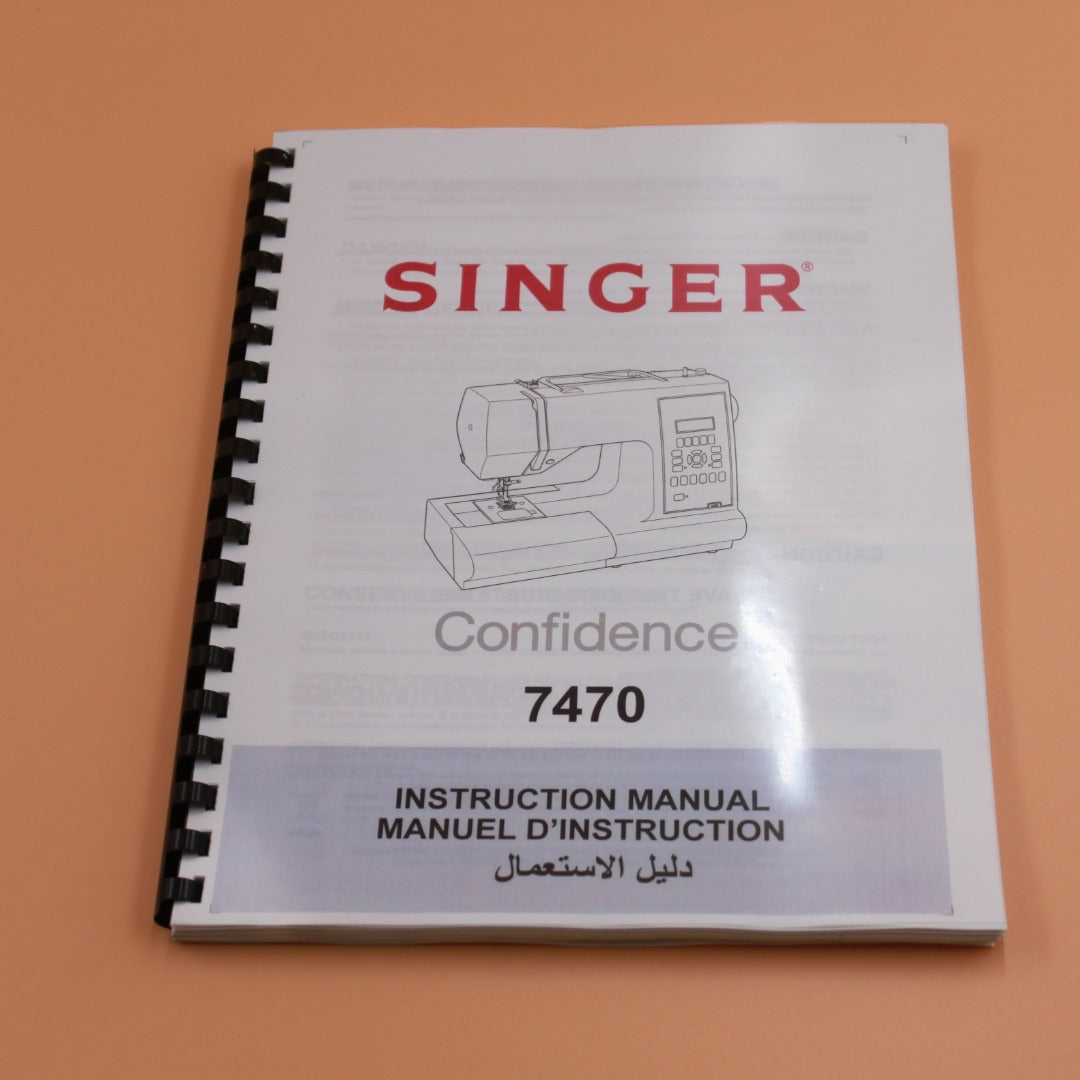 Singer Confidence 7470 Instruction Manual 96 Pages With Clear Protective Covers