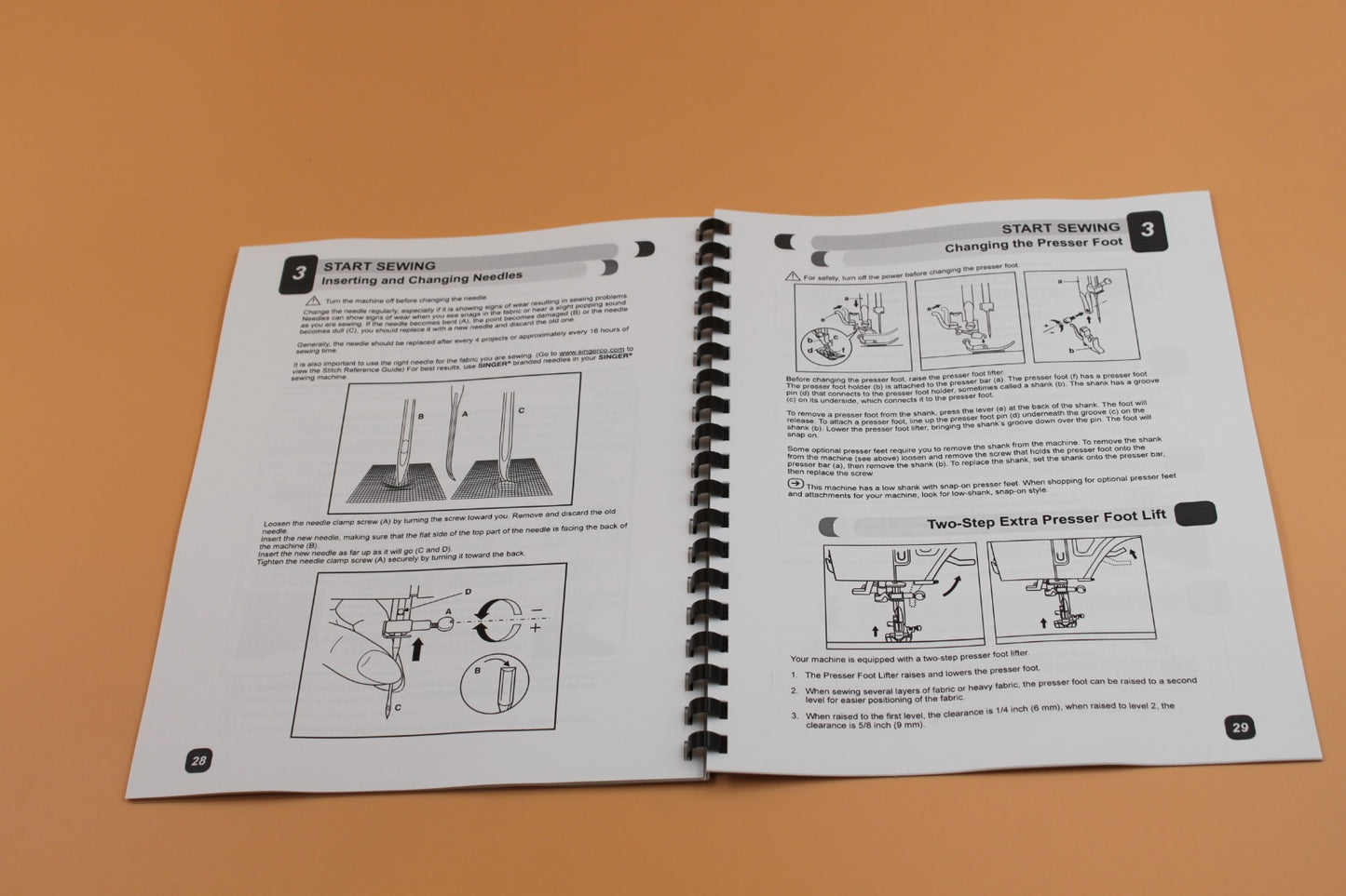 Singer 7640 Instruction Manual 40 Pages With Clear Covers
