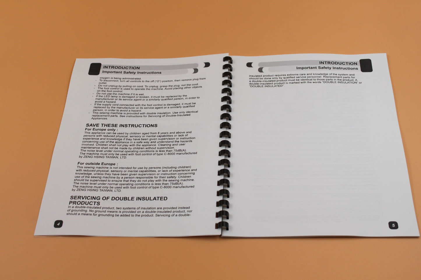 Singer 7640 Instruction Manual 40 Pages With Clear Covers
