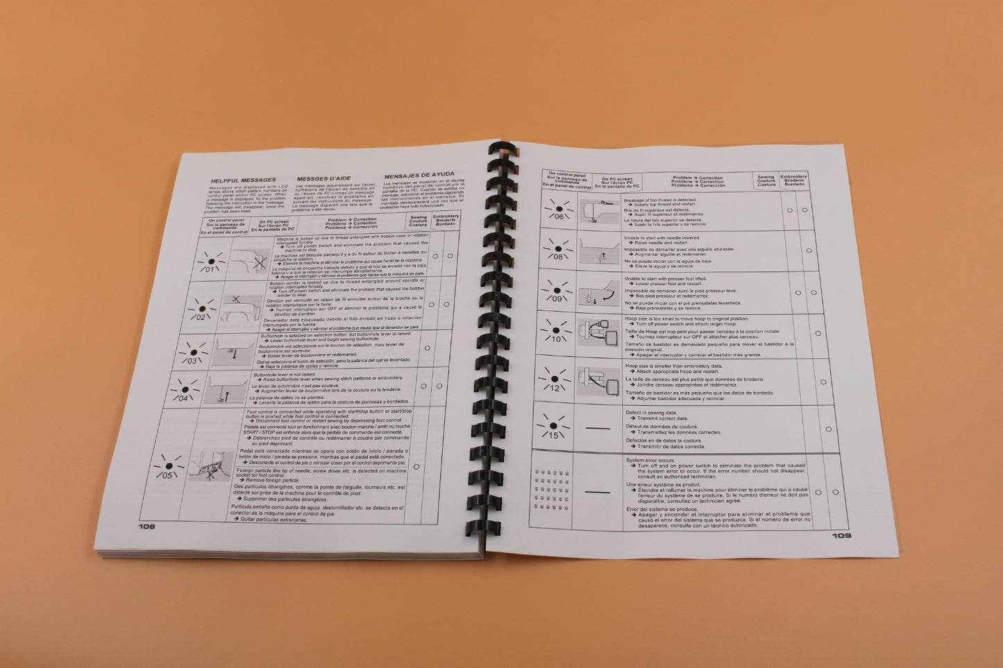 Singer Futura XL-400 Instruction Manual 112 Pages With Clear Covers