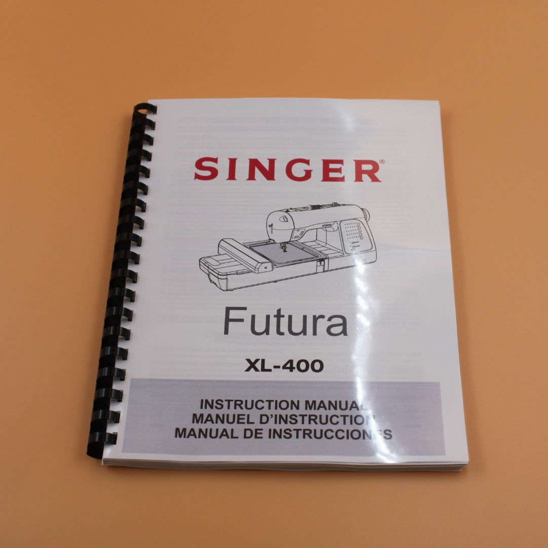 Singer Futura XL-400 Instruction Manual 112 Pages With Clear Covers