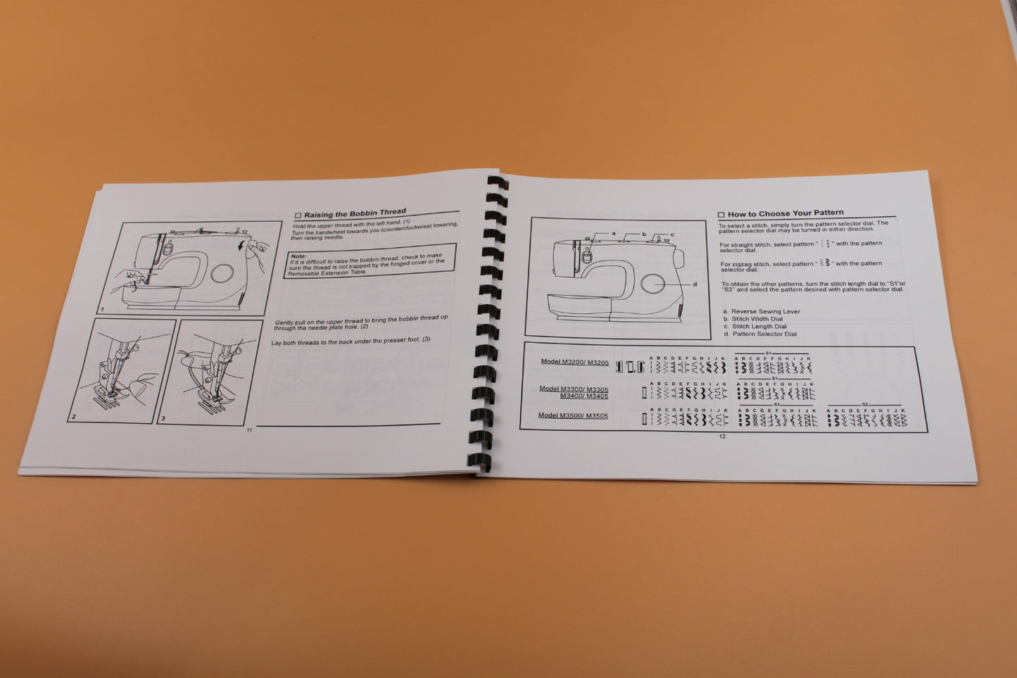 Singer M3200 M3300 M3400 M3500 Instruction Manual 40 Pages With Clear Covers