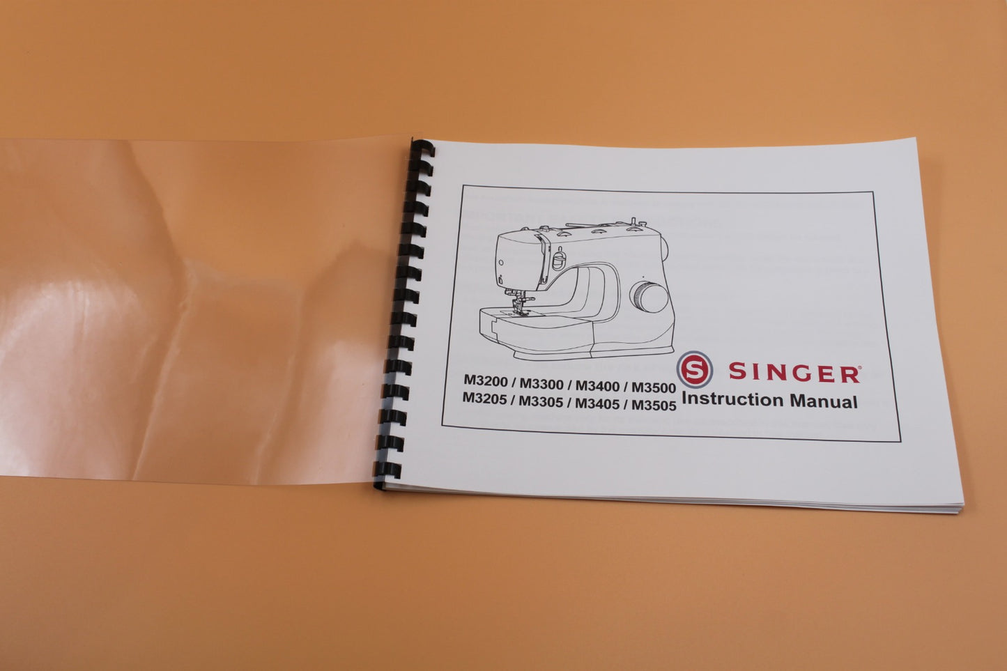 Singer M3200 M3300 M3400 M3500 Instruction Manual 40 Pages With Clear Covers