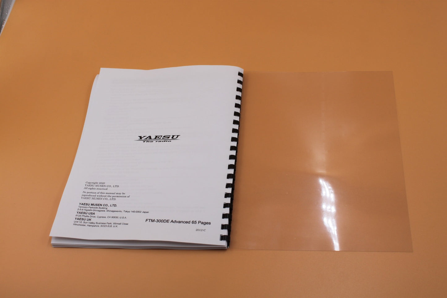Yaesu FTM-300DR /DE Advance OPERATION Manual Full Color & Protective Covers