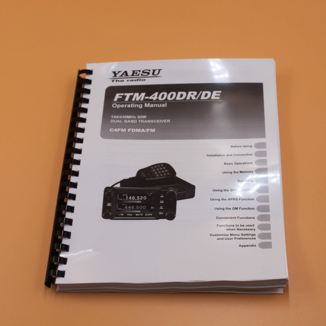 Yaesu FTM-400DR DE Instruction Manual Full color with Protective Covers