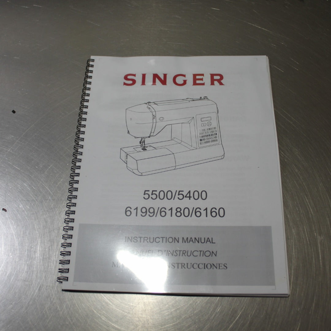 Singer 5500 5400 6199 6180 6160 Owner Instruction Manual 64 Pages & with Covers