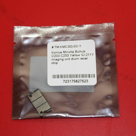Yellow Konica Minolta Bizhub C203 C253 IU-211Y Imaging Unit Drum Reset chip