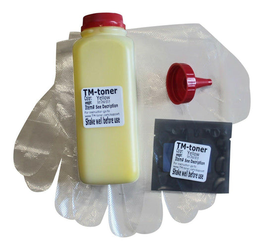 200g Yellow toner refill kit 3 chips for Canon 116 imageCLASS MF8030cn MF8050Cn