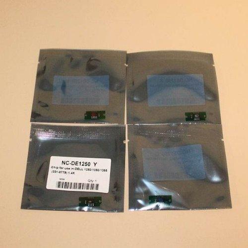 Simplyitem ?4pk BCMY Replacement Toner Chips for use in Dell 1250c, 1350cnw, 1355cn 1355cnw (DV16F, PDVTW, CMR3C, 5M1VR)