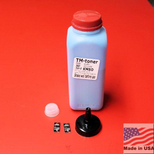 TM-toner ? 200 grams Cyan Toner refill kit + 2 chips and plug for Konica Minolta MagiColor 1600W 1650EN 1680MF 1690MF A0V30GF A0V30HF