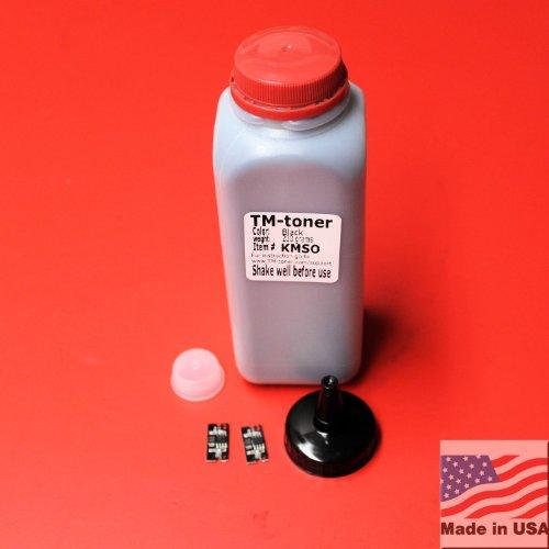 TM-toner ? 200 grams Black Toner refill kit + 2 chips and plug for Konica Minolta MagiColor 1600W 1650EN 1680MF 1690MF