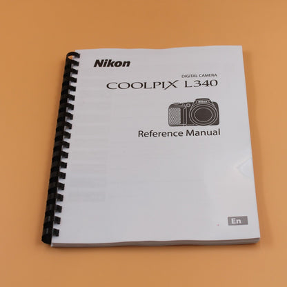 Nikon L340 Coolpix Camera 135 Page Laser 8.5X11 Owners Manual Guide