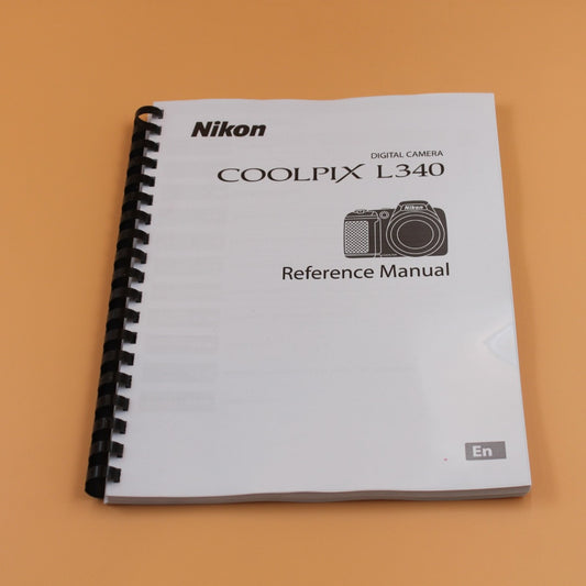 Nikon L340 Coolpix Camera 135 Page Laser 8.5X11 Owners Manual Guide
