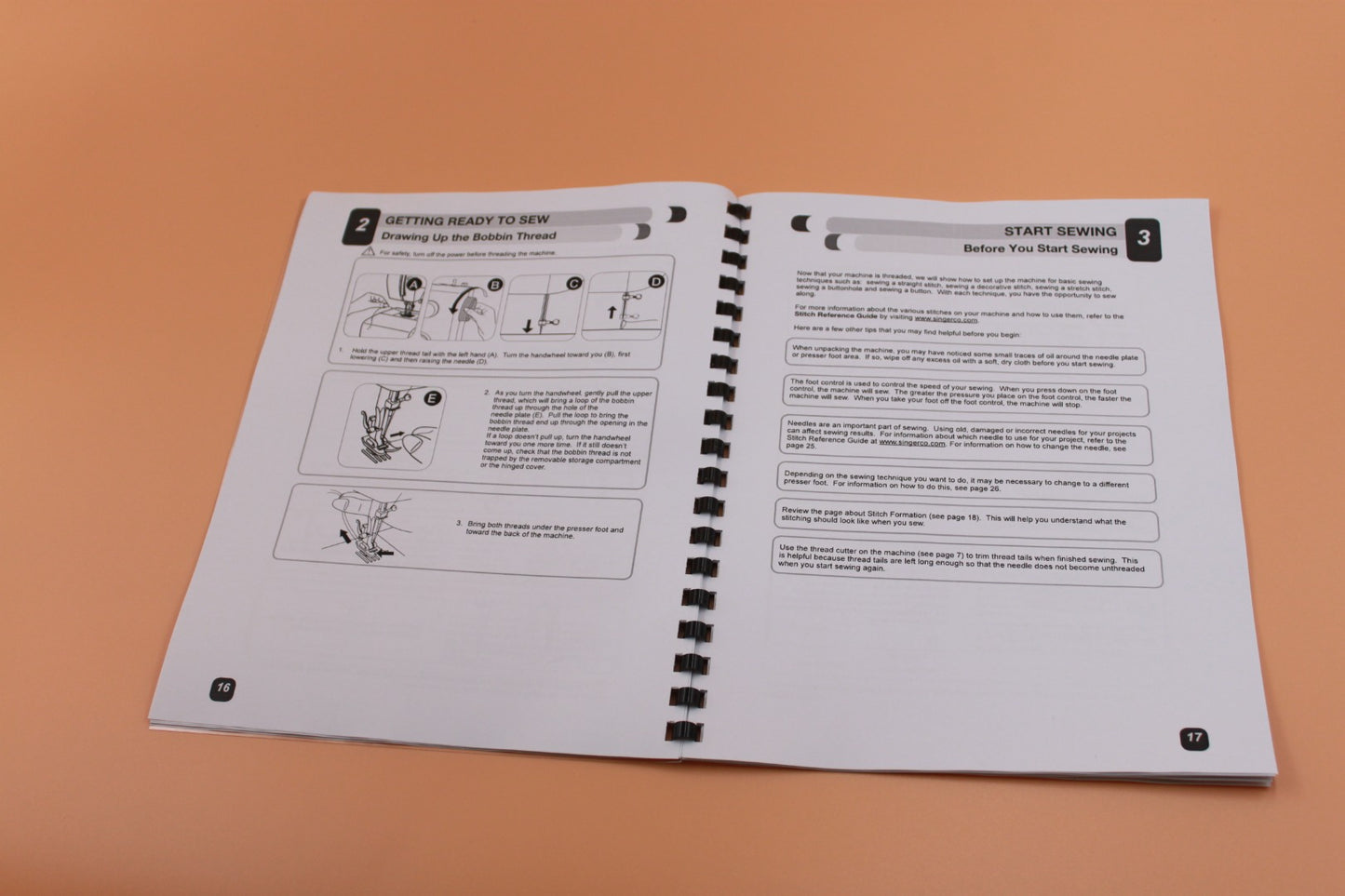 Singer 2263 Instruction Manual 34 Pages With Protective Clear Covers