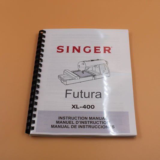 Singer Futura XL-400 Instruction Manual 112 Pages With Clear Covers