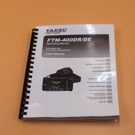 Yaesu FTM-400DR DE Instruction Manual Full color with Protective Covers