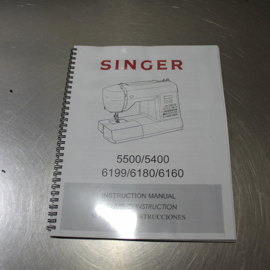 Singer 5500 5400 6199 6180 6160 Owner Instruction Manual 64 Pages & with Covers