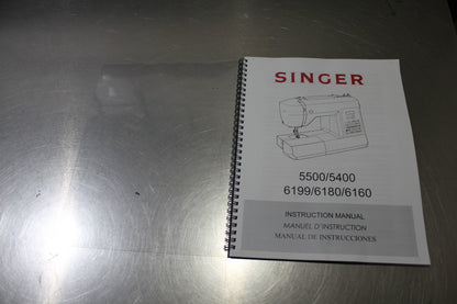 Singer 5500 5400 6199 6180 6160 Owner Instruction Manual 64 Pages & with Covers