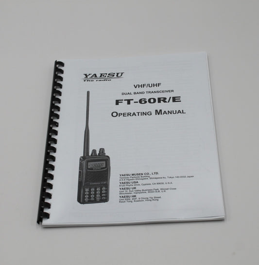 Yaesu FT-60R/E Instruction Operating Manual 84 Pages with Protective Covers